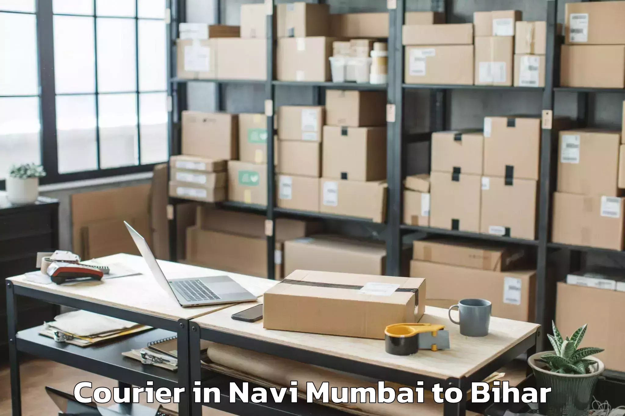 Book Navi Mumbai to Bathnaha Courier